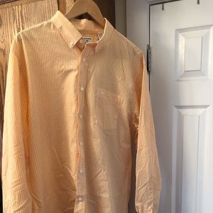Men's XL Docker's Peach Gingham Button Down Shirt